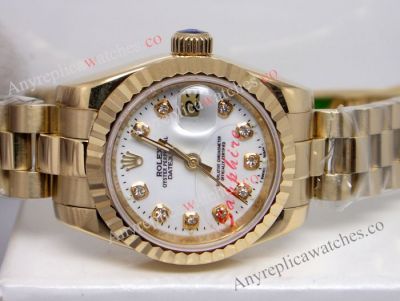 Rolex Datejust Diamond Rolex Replica Watch 26mm For Lady